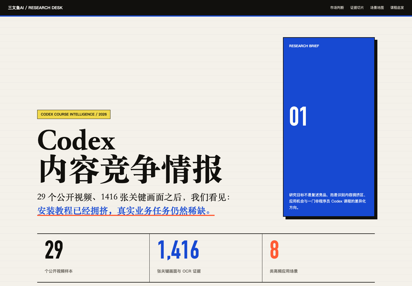 Codex 内容竞争情报研究简报的桌面版预览